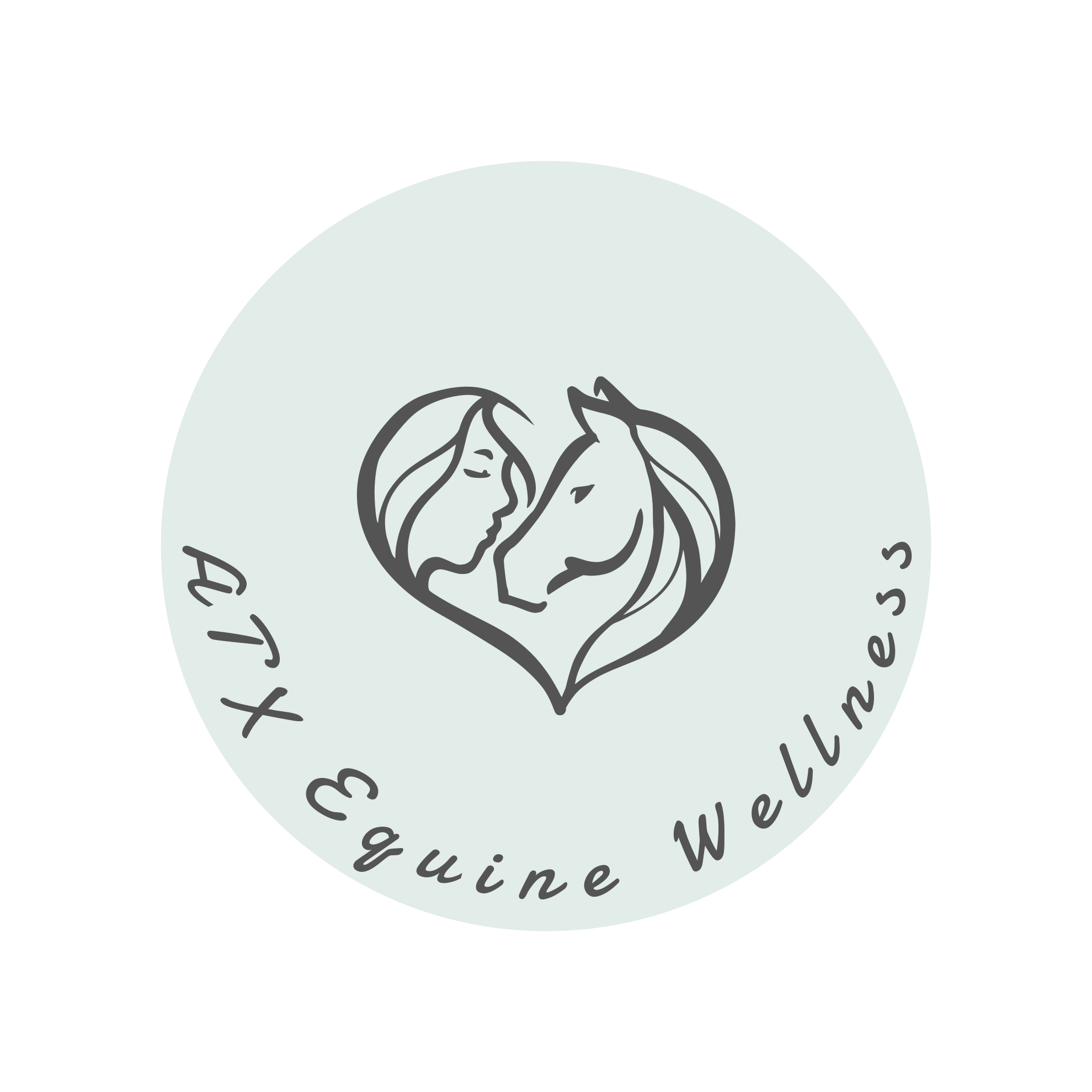 ATX Equine Wellness — woman and horse forming a heart
